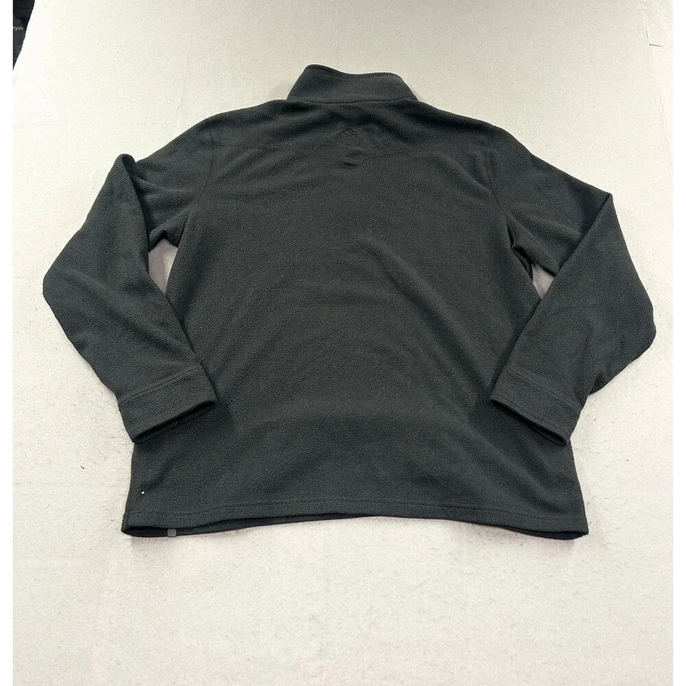 Stio Men's 1/4 Zip Fleece Jacket Black XL Snap Cuff Outdoor Hiking